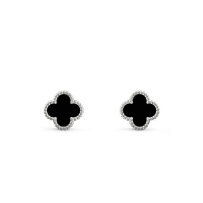 VAN CLEEF ARPELS SWEET ALHAMBRA EARRINGS WHITE GOLD VAN CLEEF ARPELS SWEET ALHAMBRA EARRINGS WHITE GOLD